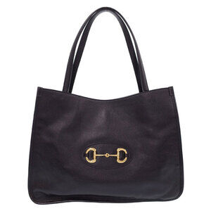 Gucci Horsebit 1955 GG Canvas Tote Black